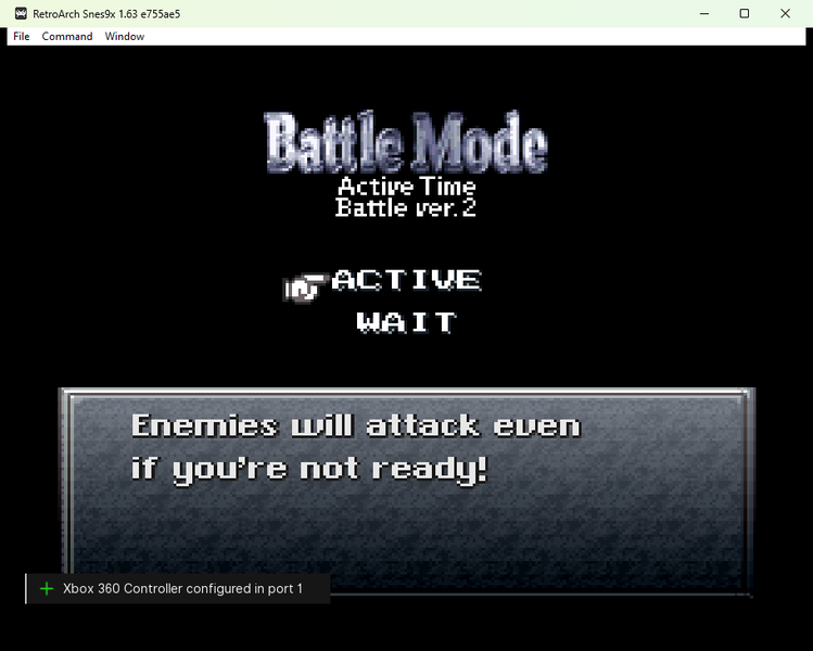 Screenshot at Switched to Wait battle mode
